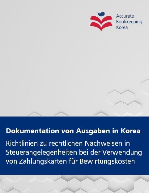 Dieses Bild zeigt die Titelseite der PDF-Datei "Dokumentation von Ausgaben in Korea"